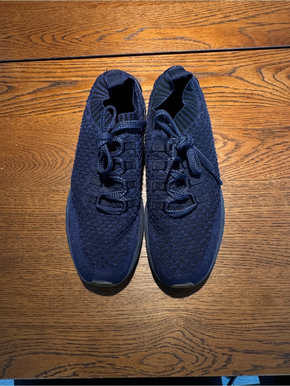 NOBULL Navy Knit Lace-Up Sneakers